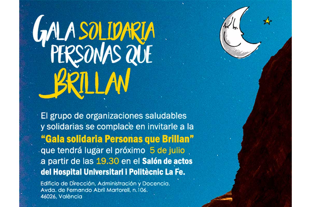 Te invitamos a la 2ª Gala Solidaria de Personas que Brillan: Organizaciones Saludables y Solidarias