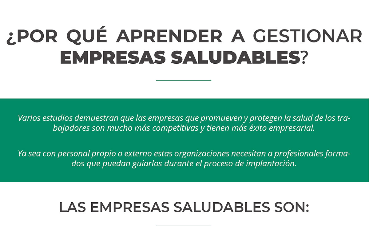 Infografía ¿Por qué debes aprender a gestionar empresas saludables?