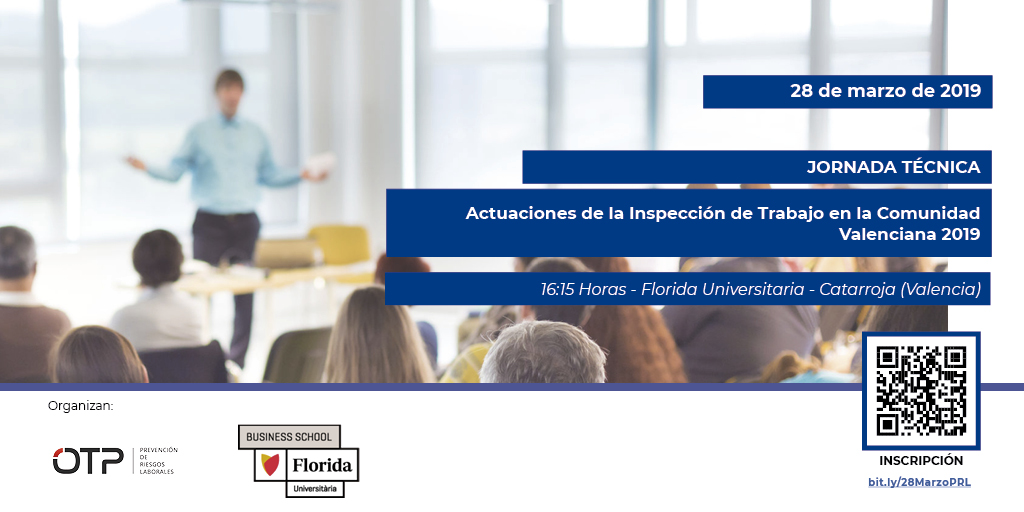 28 de marzo - Jornada Técnica: Actuaciones de la Inspección de trabajo en la Comunidad Valenciana 2019